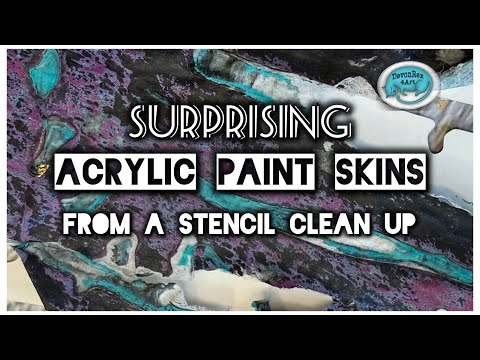 Happy Accident: Stencil Acrylic Paint Skins
