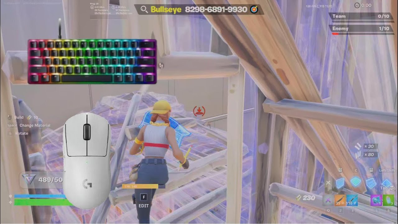Fortnite Piece Control | KBM Gameplay | 120FPS ⌨️