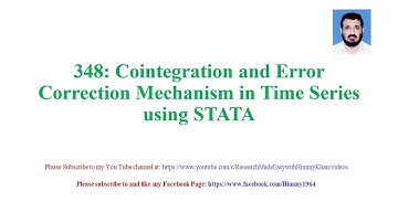 348 Cointegration and Error Correction Mechanism in Time Series using STATA