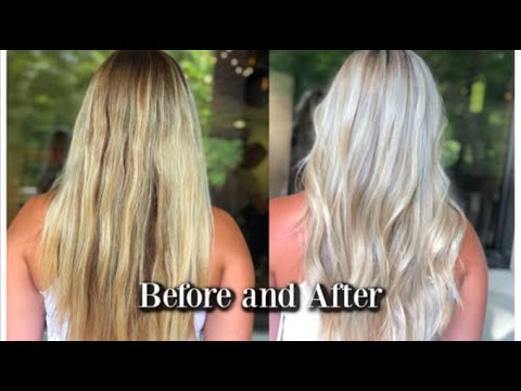 Warm Blonde To Bright Platinum Blonde How To Full Foil Youtube