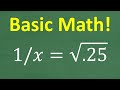 Understanding Basic Algebra and Fractions