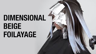 Dimensional Beige Blonde Foilayage Technique | Balayage with Foils Har Color Tutorial | Kenra Color