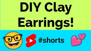 DIY Clay Earrings! 💕 mouldit clay art #shorts #clay screenshot 3