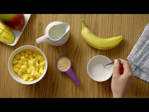 Βίντεο: Smoothie με μάνγκο και μπανάνα