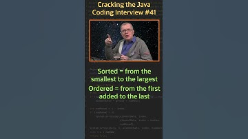 Difference between a sorted and an ordered collection? - Cracking the Java Coding Interview