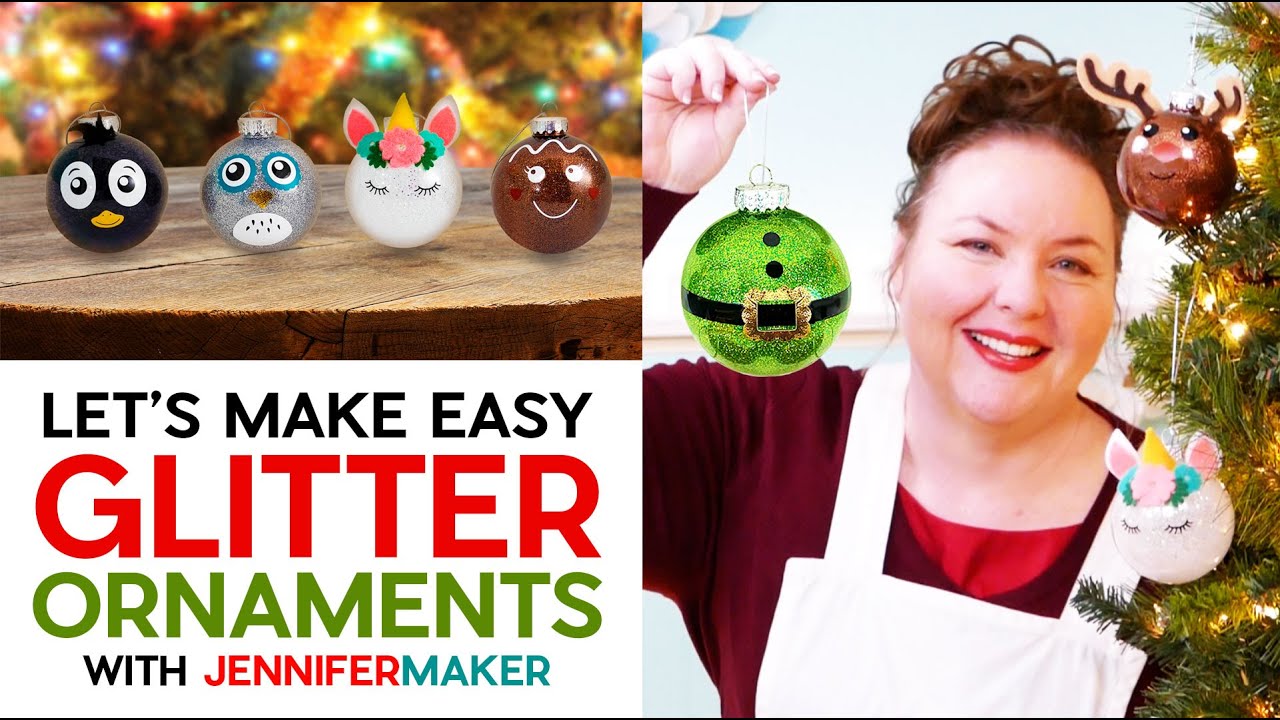Make Your Own Glitter Ornaments - Mess for Less