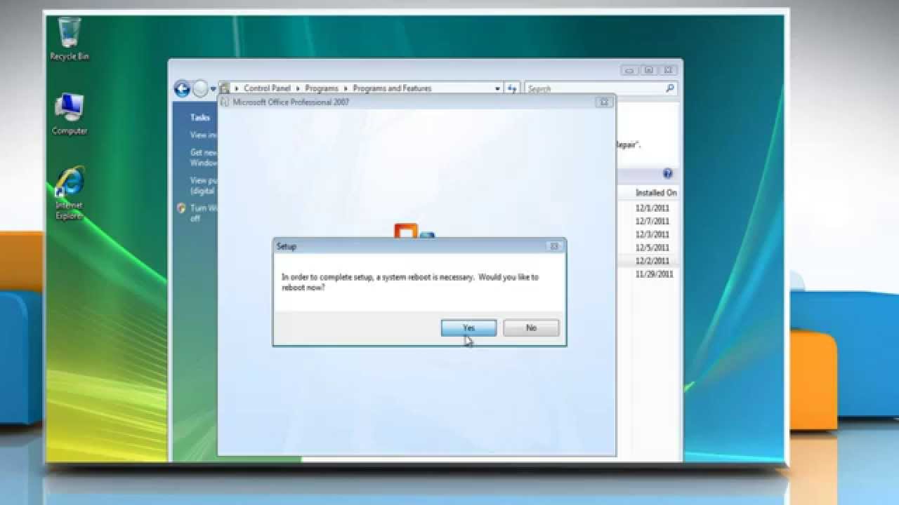 Microsoft® Office 2007: How to uninstall Microsoft® Office 2007 from Windows®  Vista? - YouTube