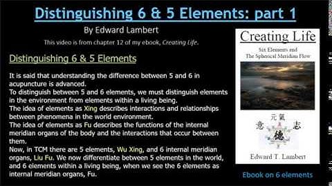 6-element acupuncture: Distinguishing six-element theory from five-element theory, Part 1