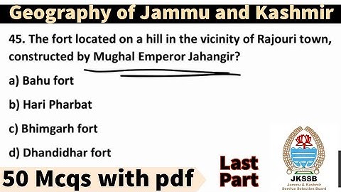 Mcqs Geography of Jammu and Kashmir last Part | JKSSB phase 2 FAA and SI @amkayclasses6031