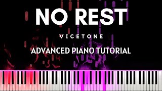 Vicetone - No Rest (Advanced Piano Tutorial + Sheets & MIDI)
