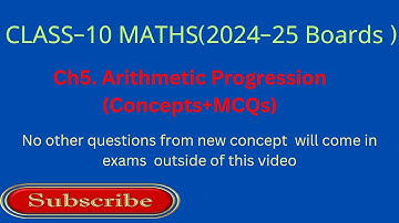 Class 10 maths chapter-5 AP (Concepts+MCQs)