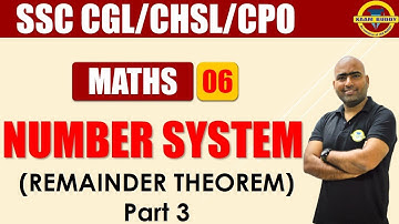 10:00 AM - Number System | Remainder Theorem Part 3 | Maths By Deepanker Sir | SSC CGL | CHSL | CPO