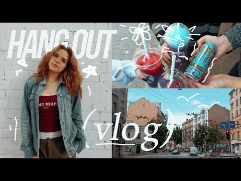 Hang out (VLOG) | meeting my friends,  album unboxing, walking around riga 👻💬🩷