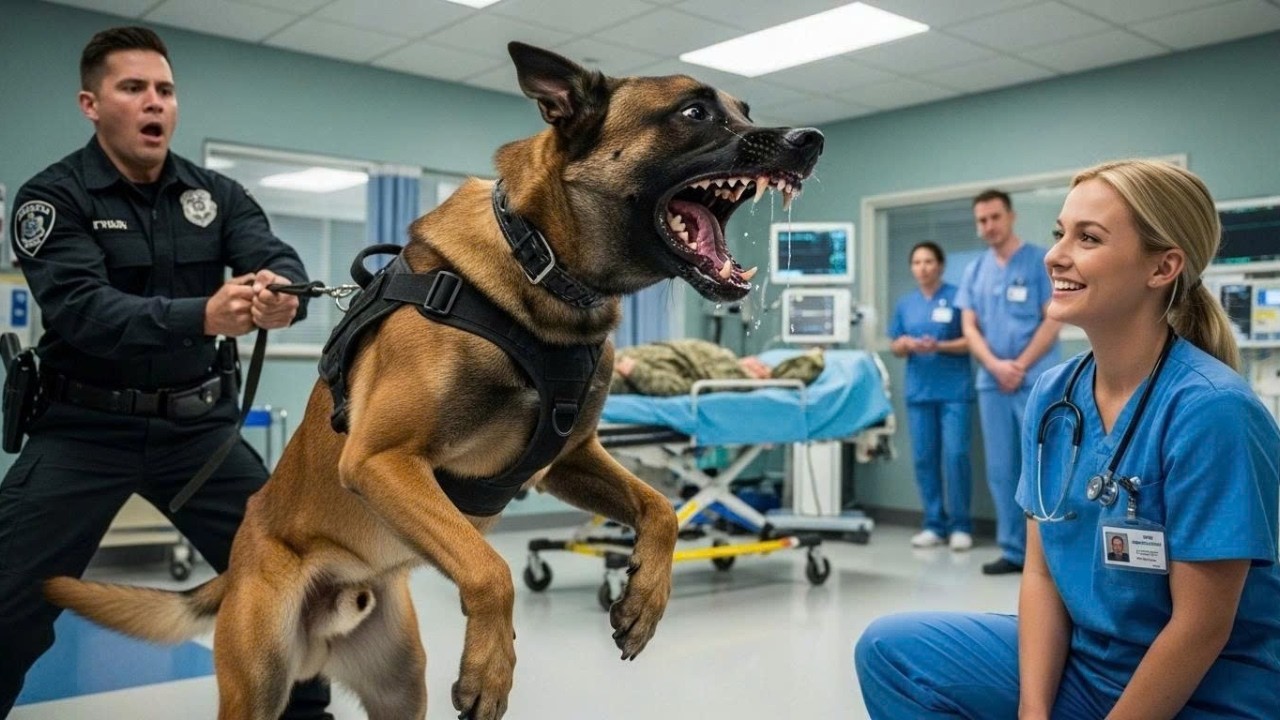 A Bomb Sniffing K9 Rushed Into a Hospital — Not on a Bag, but Straight at a Rookie Nurse