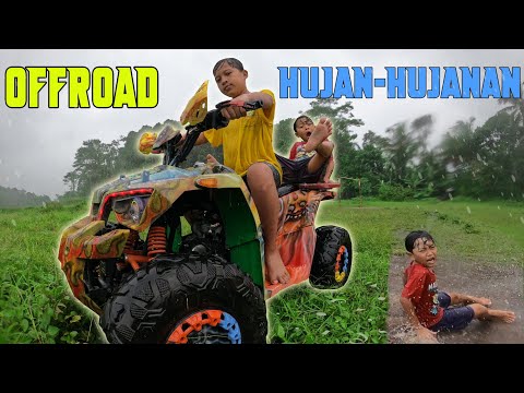 offroad pakai atv adit, ditdim hujan hujanan seru banget.