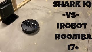The ULTIMATE Test  Saw Dust  Hair  Concrete Pieces  Bug  SHARK IQ VS iRobot Roomba i7 i7+
