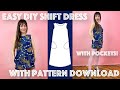 How To Sew A DIY Shift Dress With Pockets | Sew Anastasia