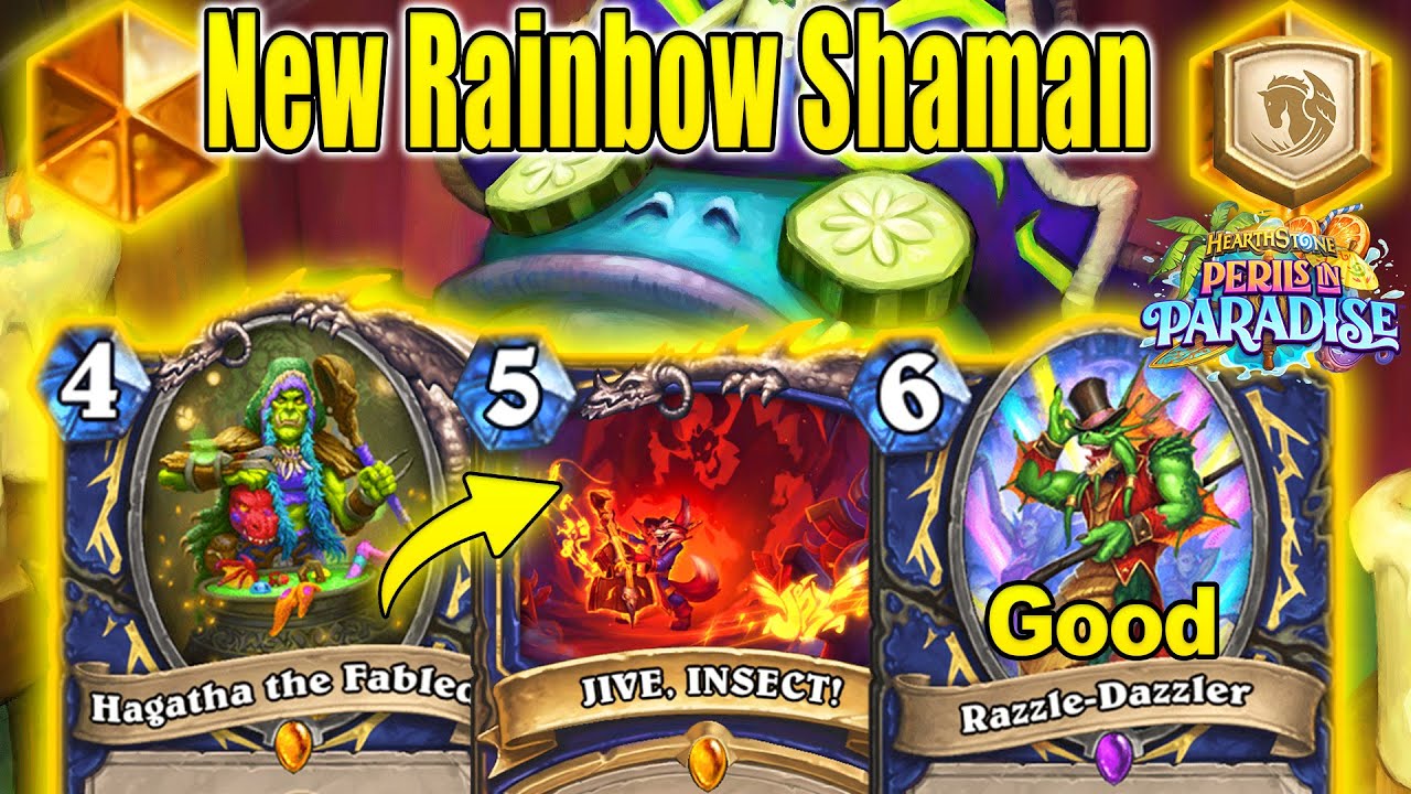 81% Winrate Rainbow Razzle-Dazzler Shaman Deck Is Great At Perils in Paradise Mini-Set | Hearthstone