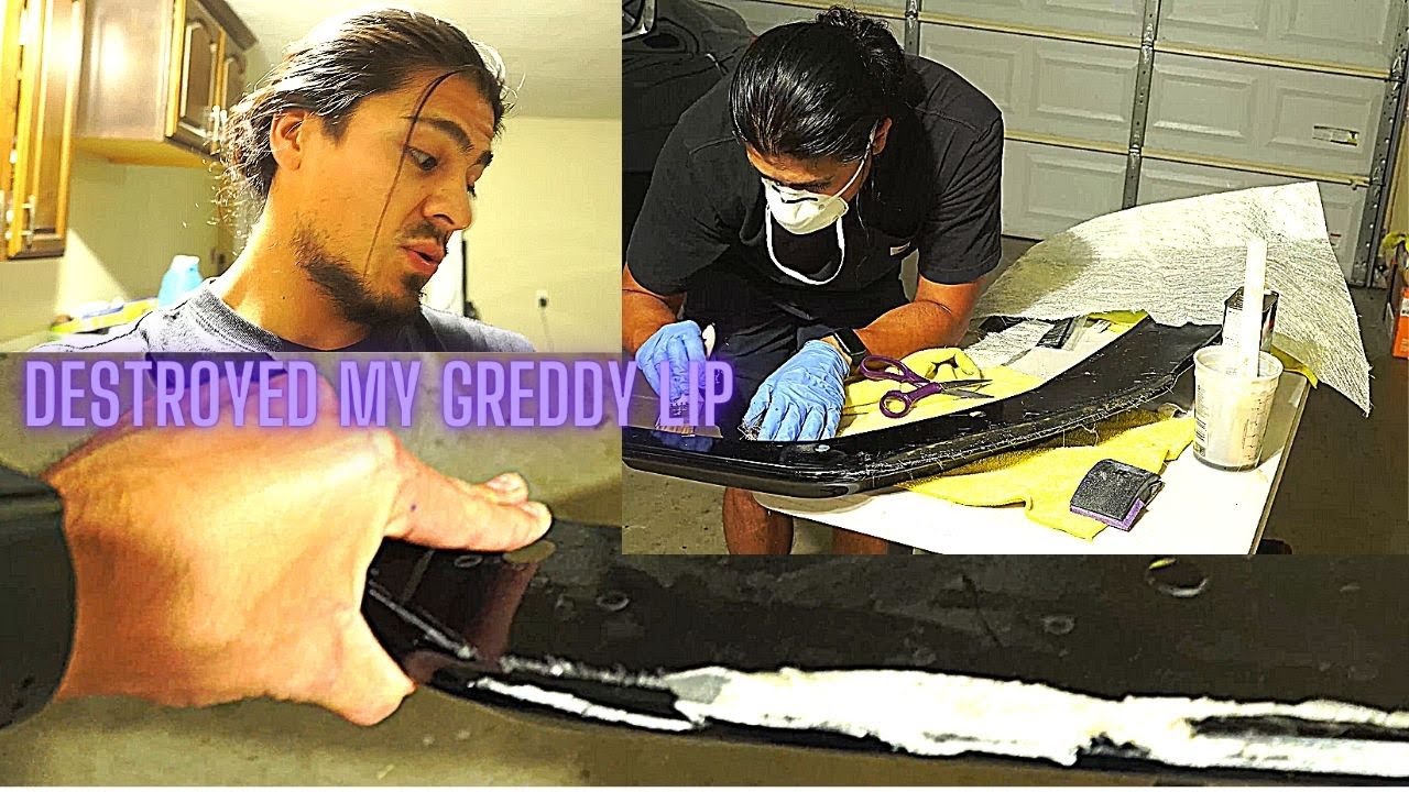 10th Gen CIVIC FK7 - I Destroyed My GREDDY CARBON FIBER LIP- HOW TO REPAIR AN AUTOMOTIVE LIP