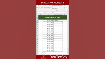 Extract day from date! #exceltips #textfunction #excelfansonly#exceltricks #exceltips #exceltech