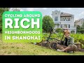 Bike tour around shanghai rich neighborhoods