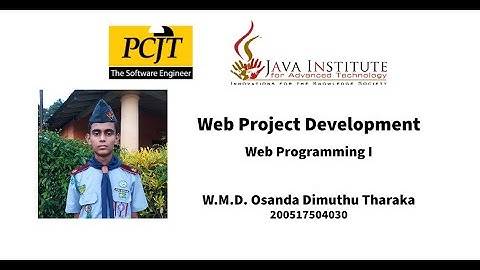 Web Programming I - Program the user profile updating process