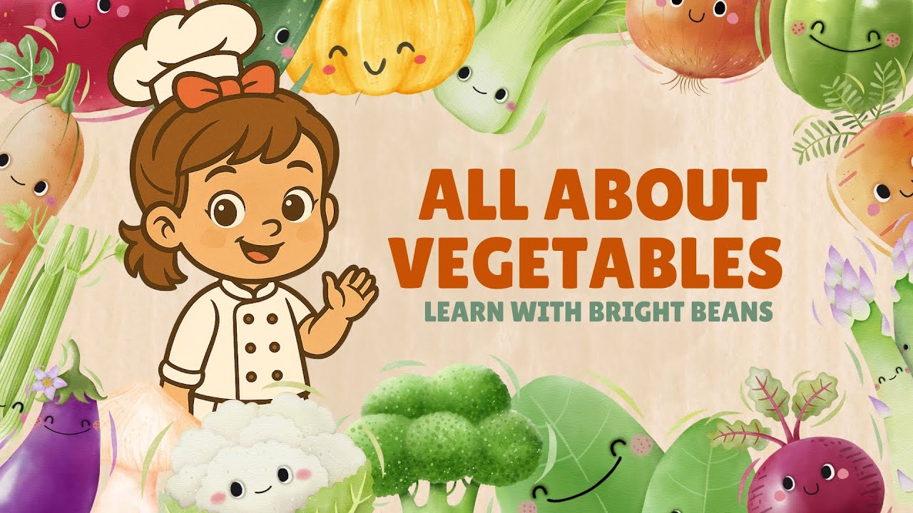 "Let’s Learn Vegetables! | Fun Veggie Names for Kids | Bright Beans"