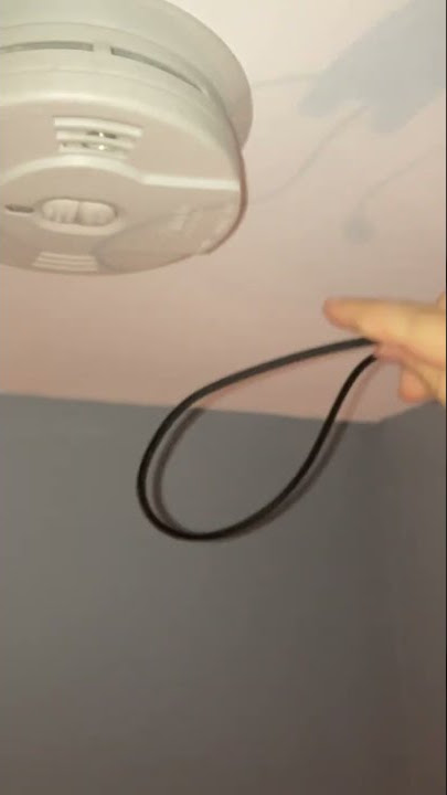 Smoke detector gets elbowed by wire