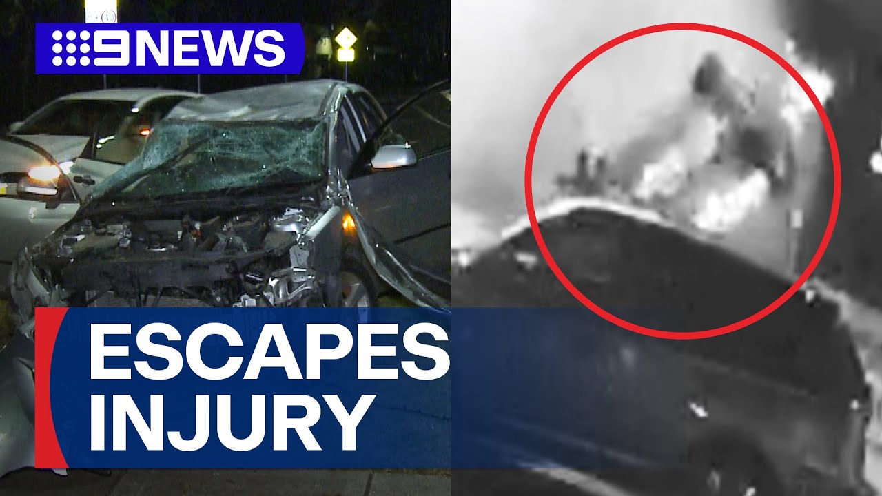 P-plater driver escapes serious injury after car rolls over in Sydney ...