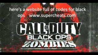 call of duty black ops cheat codes wmv