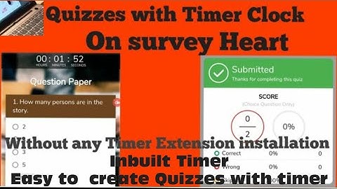 Survey Heart with Timers clock, Quizzes and Forms. More effective than Google Form.