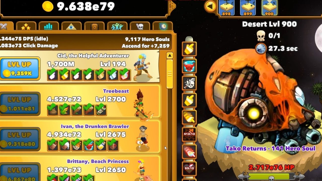 Clicker Heroes é o jogo onde você clica para a vitória - Outer Space