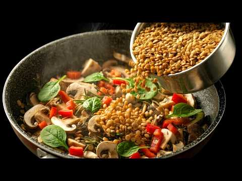 I Haven’t Bought Meat in a Year! Lentils & Mushrooms Are So Delicious! 🌿 Mediterranean Recipe