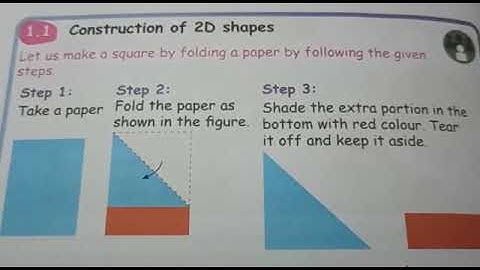 3rd std I term Mathematics- 2D shapes properties of square Pg. No. 2