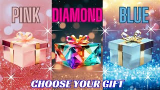 Choose your gift🎁😍💙💖 #chooseyourgift #pickonekickone #3giftbox #blue #pink #diamond #giftbox