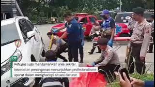  UNIT PAMMAT DIREKTORAT SAMAPTA POLDA JABAR  GERAK CEPAT MENGEVAKUASI KORBAN KECELAKAAN LALU LINTAS