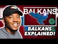 AMERICAN REACTS To The BALKANS Explained (Geography Now!)