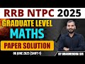"RRB NTPC Graduate Level Maths Paper Solution 2025 | Complete Explanation by Dharmendra Sir"