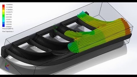 Solidworks Flow testing on a ABS plastic 3D printed intake manifold for Toyota 2TC Animation 1