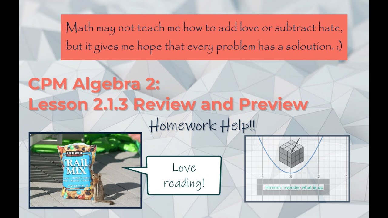 cpm homework help algebra 2 answers