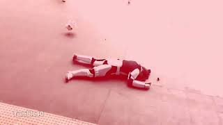 Metrocop falls down stairs in pursuit of Gordon Freeman
