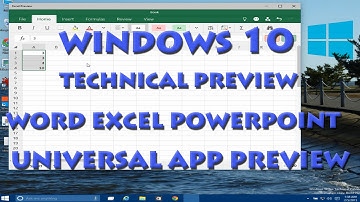 Windows 10 Technical Preview - Microsoft Word Excel Powerpoint Universal App