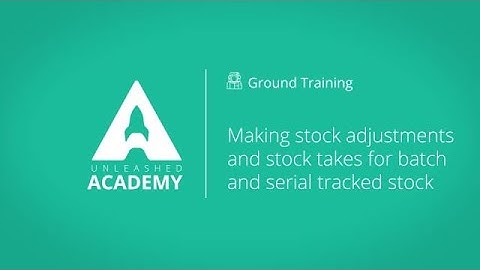 Making stock adjustments and stock takes for Batch and Serial tracked stock