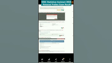 OSSC Statistical Assistant 2024 - Released Prelims Exam Result #ossc #examresults #statistical #job