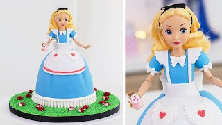 ALICE IN WONDERLAND - Alice Doll Cake - Cake Decorating Tutorial - Tan Dulce