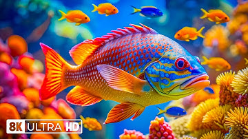 Peaceful 8K Aquarium Video – Relaxing Ocean Fish 🐠 Calming Music for Deep Sleep & Night Relaxation