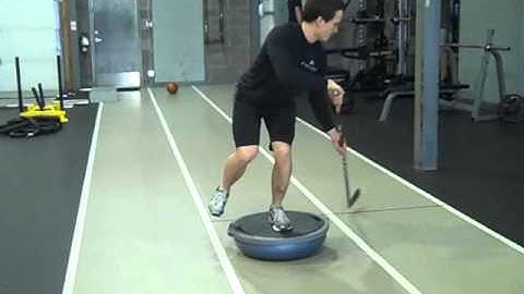 Single Leg Bosu Stickhandling