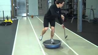 Single Leg Bosu Stickhandling