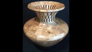 Oregon Wood Turning Open & Closed Segmented Spalted Maple Vessel