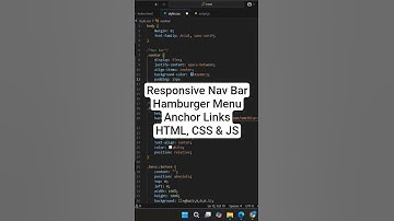 Responsive Navbar Section with HTML, CSS & JavaScript | Anchor Links + Hamburger Menu #webdesign